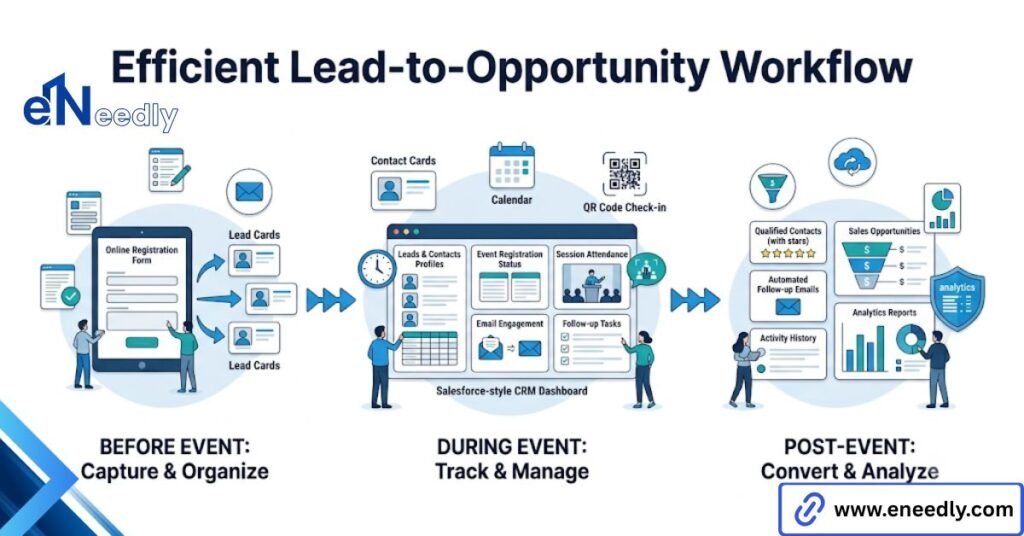 Efficient lead to opportunity workflow