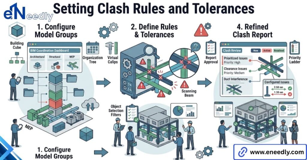 Setting clash rules and tolerances
