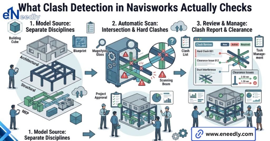 what clash detection in Navisworks Actually checks